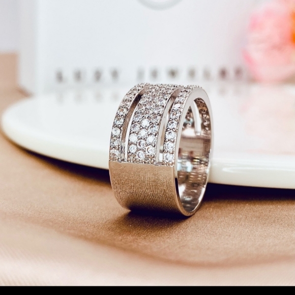 Eternity Triple Row Engagement Band - Picture 15 of 16